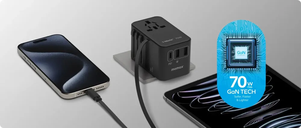 70W GaN Travel Charger