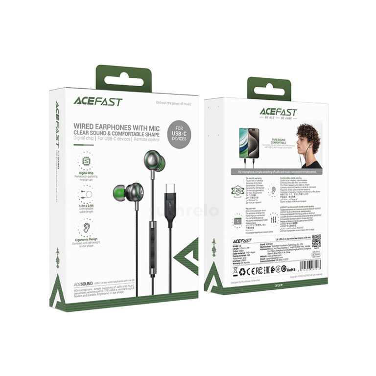 ACEFAST L5 USB-C In-Ear Wired Earphones with Mic - Image 4