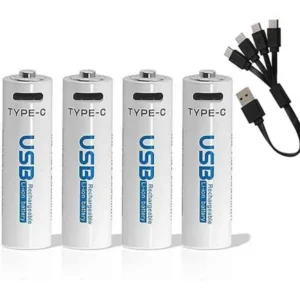 AiVR AAA USB Rechargeable Batteries (4pcs)