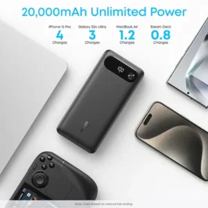 Anker A1383 87W 20000mAh Power Bank with Built-In USB-C Cable