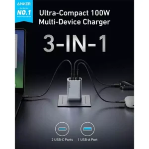 Anker Prime 100W 3 Ports GaN Charger (A2688) - Image 3