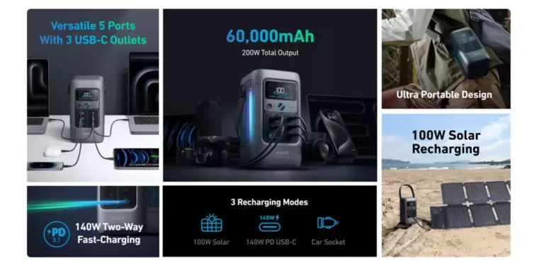 Anker SOLIX C200 DC Portable Power Station – 192Wh 200W
