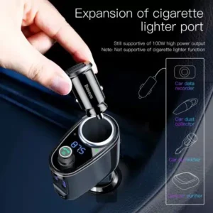 Baseus Car Bluetooth FM Transmitter with Cigarette Lighter Port - Image 4