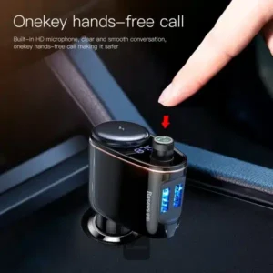 Baseus Car Bluetooth FM Transmitter with Cigarette Lighter Port - Image 3
