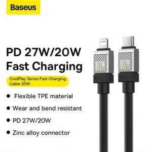 Baseus CoolPlay Series PD 20W Type-C to Lightning Fast Charging Cable (2 Meter)