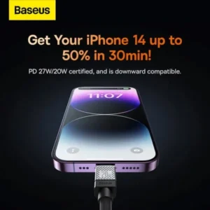 Baseus CoolPlay Series PD 20W Type-C to Lightning Fast Charging Cable (2 Meter)