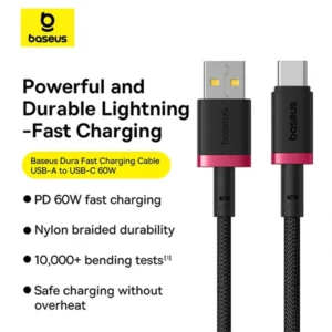 Baseus Dura Series 60W USB to Type-C Fast Charging Data Cable - Image 3