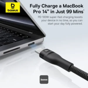 Baseus Flash Series 3 100W One for three Fast Charging Cable Type-C to C+C+C - 1.5M