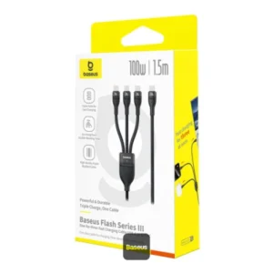 Baseus Flash Series 3 100W One for three Fast Charging Cable Type-C to C+C+C - 1.5M