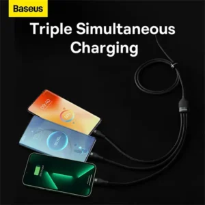 Baseus Flash Series II One for Three 100W Fast Charging Cable Type-C to M+L+C