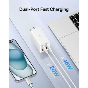 Baseus GaN6 Pro 65W 4 Ports Fast Charger with 100W C to C Cable - Image 2