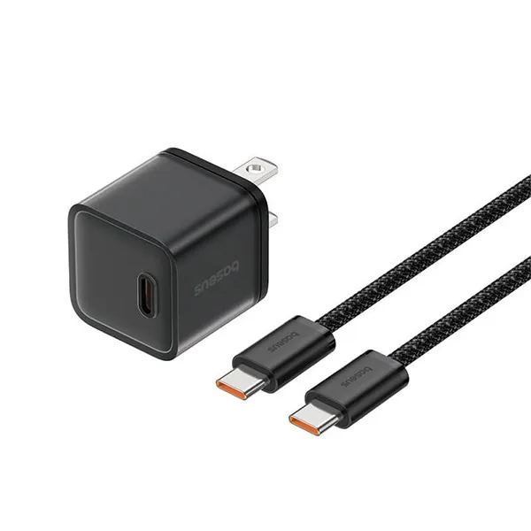 Baseus Gan5s Fast Charger 20W US With 1M USB-C to USB-C Cable