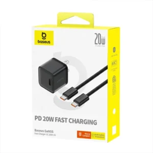 Baseus Gan5s Fast Charger 20W US With 1M USB-C to USB-C Cable