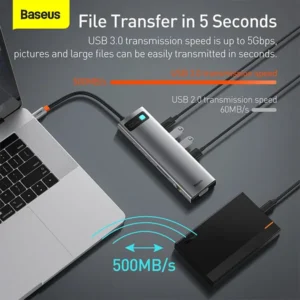 Baseus Metal Gleam Series 11 in 1 Multifunctional Type-C HUB Docking Station