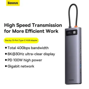 Baseus Metal Gleam Series 12-in-1 Multifunctional Type-C HUB Docking Station