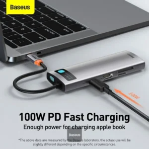Baseus Metal Gleam Series 8 in 1 Multifunctional Type-C HUB Docking Station