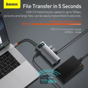 Baseus Metal Gleam Series 9 in 1 Multifunctional Type-C HUB Docking Station - Image 4