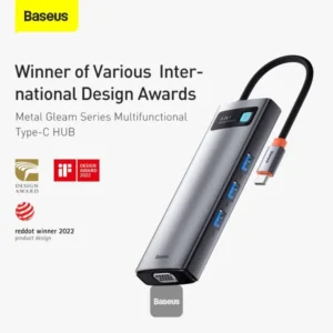 Baseus Metal Gleam Series 9 in 1 Multifunctional Type-C HUB Docking Station - Image 3