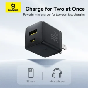 Baseus Palm Series 30W Dual Output PD Fast Charger Set