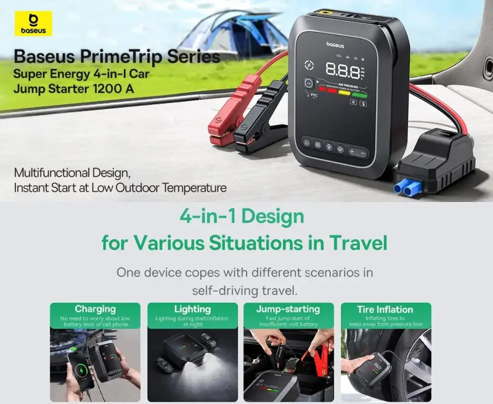 Baseus Primetrip Series Super Energy 4in1 Car Jump Starter