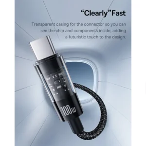 Baseus Purely Serise Gem 100W USB C to USB C Fast Charging Cable - 2 Meter - Image 5