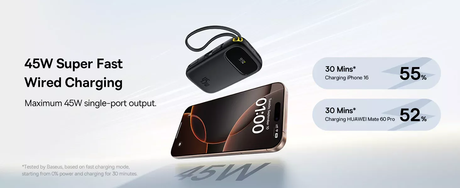 Baseus QPow 3 45W EnerFill FC31 20000mAh Power Bank