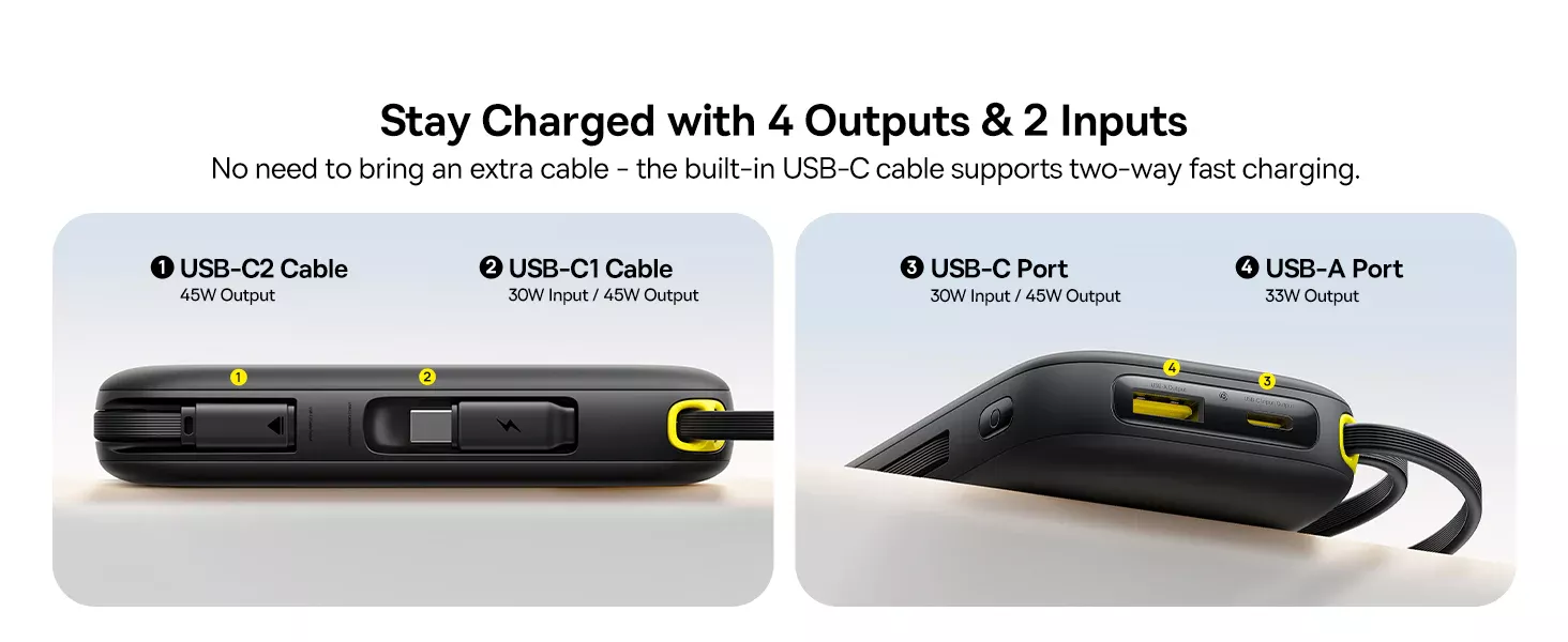 Baseus QPow 3 45W EnerFill FC31 20000mAh Power Bank