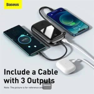 Baseus Qpow 20W 20000mAh Digital Display Power Bank with Lightning Cable