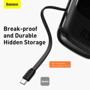 Baseus Qpow 22.5W 20000mAh Digital Display Power Bank with USB C Cable