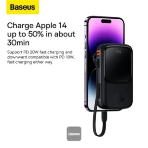 Baseus Qpow Pro Digital Display 10000mAh Power Bank 20W Lightning Edition - Image 4