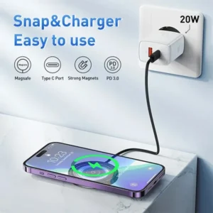 Baseus Simple Mini3 15W Magnetic Wireless Charger - Image 4