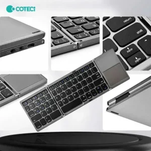 COTECi 63 Key Tri+Fold Ultra-Thin Wireless Touchpad Keyboard - Image 3