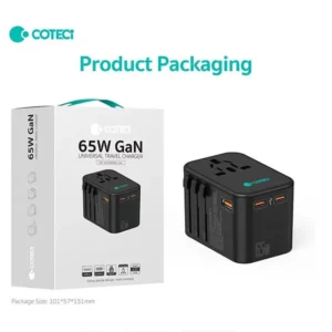 Coteci 65W GaN Universal Travel Adapter