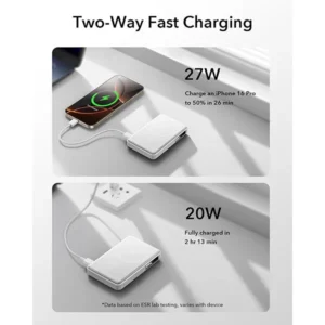 ESR Qi2 MagSlim Kickstand Power Bank (10K)