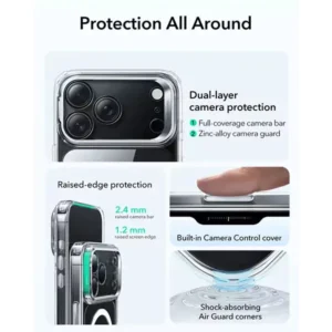 ESR iPhone 17 Pro / iPhone 17 Pro Max Classic Hybrid Magnetic Case (Camera Control, Stash Stand) - Image 3