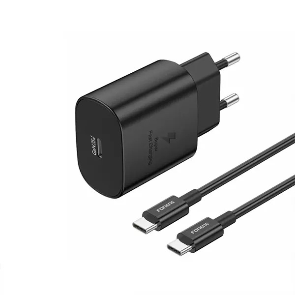 FONENG EU51 25W PD GaN USB-C Wall Charger With Type-C Cable