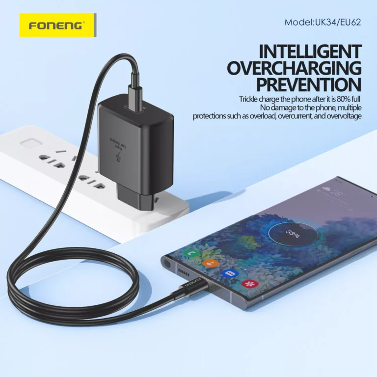FONENG EU62 45W PD GaN USB-C Wall Charger With Type-C Cable - Image 3