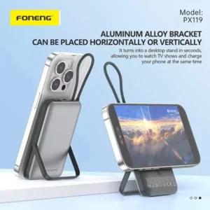 FONENG PX119 10000mAh 22.5W Magnetic Wireless Power Bank with Built-in Cable & Stand - Image 6