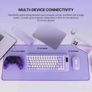 Fantech WK898 GO MOCHI Multi-Device Wireless Keyboard Mouse Combo - Image 6
