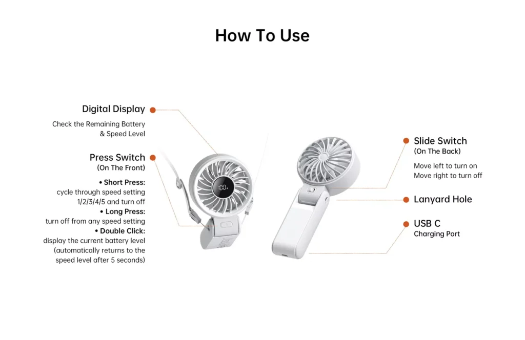 JISULIFE Handheld Fan Life7