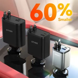 JOYROOM JR-CCL05 30W 4-in-1 Retractable Cable Car Charger
