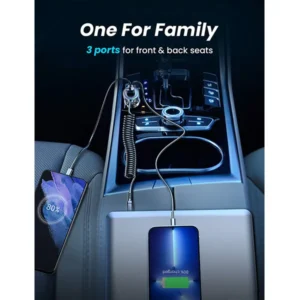 JOYROOM JR-CL07 55W 3-in-1 Wired Car Charger (Type-C) - Image 4