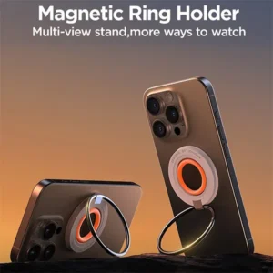 Furthermore, it includes a metal ring, making it universally compatible with smartphones ranging from 4.7 to 7.0 inches. Especially ideal for iPhone 12/13/14/15 series with magnetic cases, other phones and non-magnetic cases can also use it with the included magnetic ring.