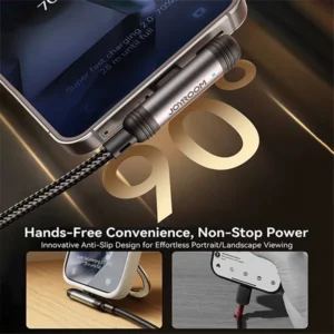 JOYROOM S-A56 EnjoyX Series 60W Type-C to Type-C 90 Degree Fast Charging Data Cable 1.2M - Image 3