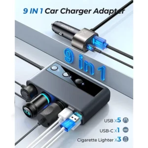 Joyroom JR-CL06 210W 9-in-1 Cigarette Lighter Car Charger Adapter