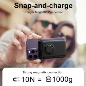 Joyroom JR-W050 10000mAh 20W Magnetic Wireless Power Bank with Ring Holder - Image 5