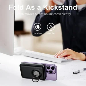 Joyroom JR-W050 10000mAh 20W Magnetic Wireless Power Bank with Ring Holder