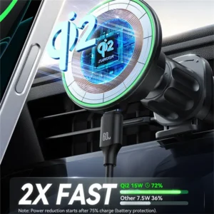 Joyroom JR-ZS412 Qi2 15W Magnetic Wireless Charger Car Mount Vent Holder