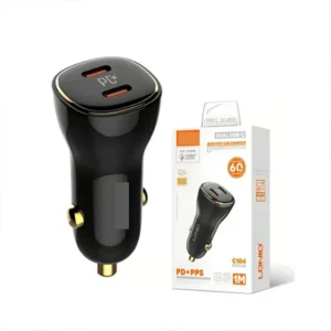 LDNIO C104 60W Dual PD Super Fast Car Charger