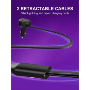 LDNIO C107 30W Wired Type-C OR Lightning Ultra Fast Car Charger - Image 3